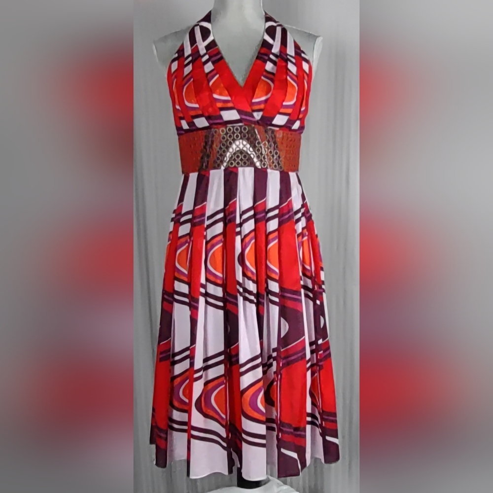 Carmen Marc Valvo Halter Dress